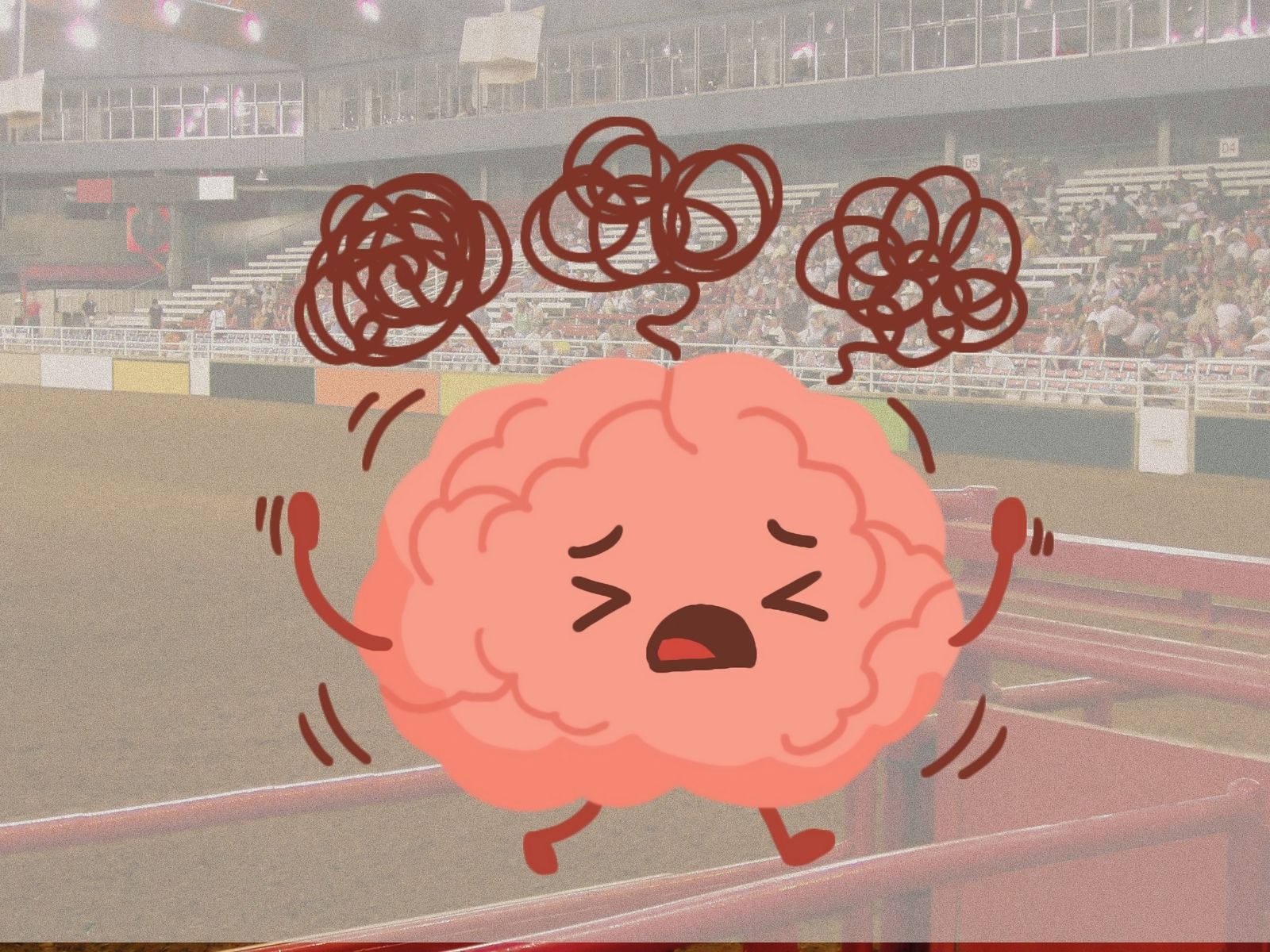 overwhelmed brain needs to stop caring what other people think at horse show