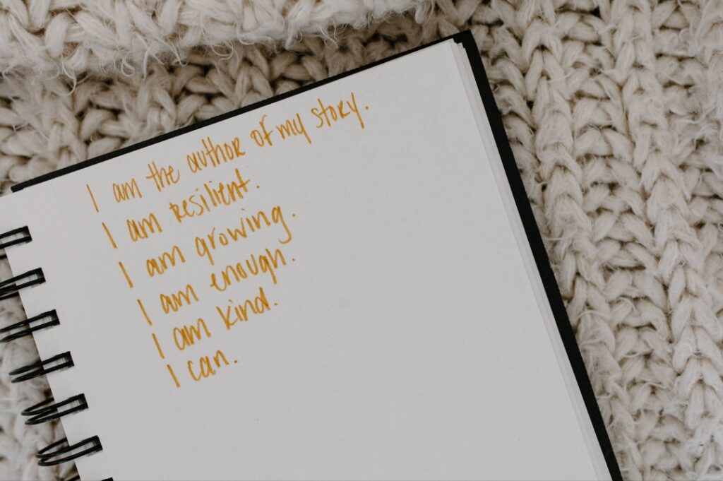 affirmations and positive self talk can be a powerful tool IF you also the identity to match and your nervous system believes them